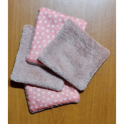 Lingettes bébé réutilisables - Rose