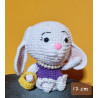 "Le lapin blanc avec collier" de Pâques