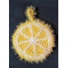 Éponge tawashi "Tranche de Citron" au crochet