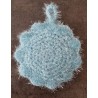 Éponge tawashi "Fleur bleue" au crochet